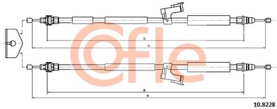 108228 COFLE Тросик, cтояночный тормоз
