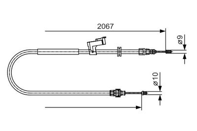 1987482134 BOSCH Тросик, cтояночный тормоз