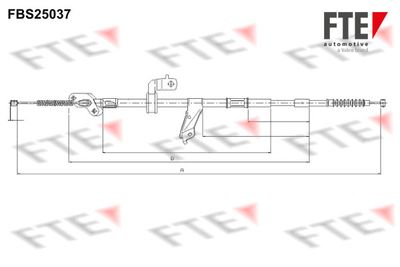 FBS25037 FTE Тросик, cтояночный тормоз