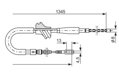 1987482101 BOSCH Тросик, cтояночный тормоз