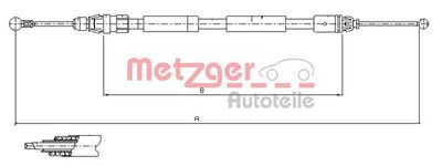 116807 METZGER Тросик, cтояночный тормоз