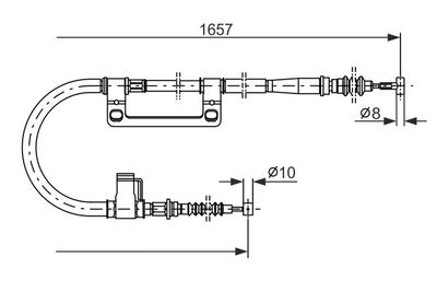 1987477502 BOSCH Тросик, cтояночный тормоз