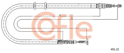 49122 COFLE Тросик, cтояночный тормоз