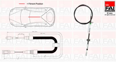 FBC0165 FAI AutoParts Тросик, cтояночный тормоз