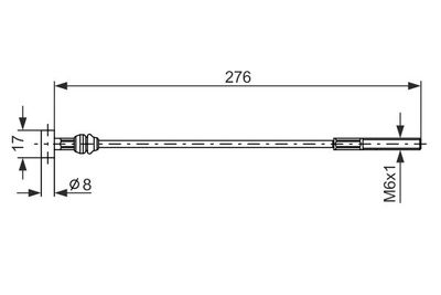 1987477240 BOSCH Тросик, cтояночный тормоз