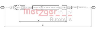 104717 METZGER Тросик, cтояночный тормоз