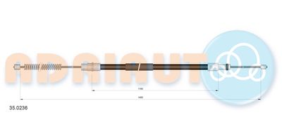 350236 ADRIAUTO Тросик, cтояночный тормоз