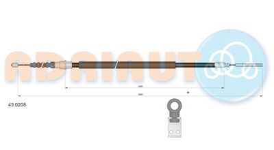 430208 ADRIAUTO Тросик, cтояночный тормоз