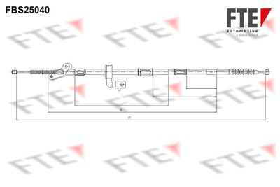 FBS25040 FTE Тросик, cтояночный тормоз