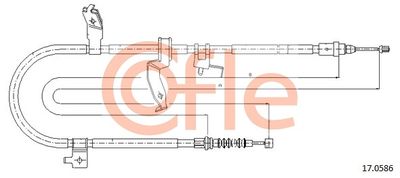 170586 COFLE Тросик, cтояночный тормоз