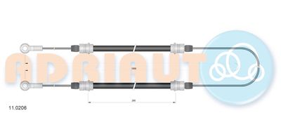110206 ADRIAUTO Тросик, cтояночный тормоз