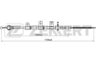 BZ1054 ZEKKERT Тросик, cтояночный тормоз