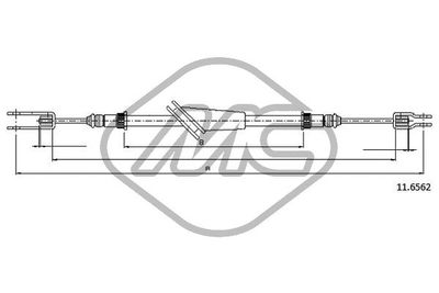 83133 Metalcaucho Тросик, cтояночный тормоз