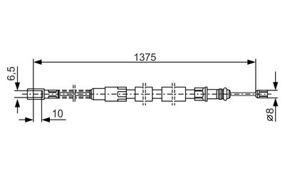 1987482216 BOSCH Тросик, cтояночный тормоз