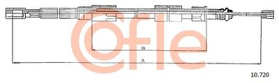 10720 COFLE Тросик, cтояночный тормоз