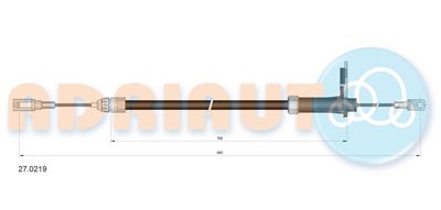 270219 ADRIAUTO Тросик, cтояночный тормоз