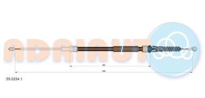 5502341 ADRIAUTO Тросик, cтояночный тормоз