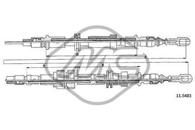 81779 Metalcaucho Тросик, cтояночный тормоз