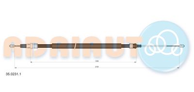 3502311 ADRIAUTO Тросик, cтояночный тормоз