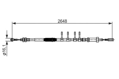 1987482596 BOSCH Тросик, cтояночный тормоз