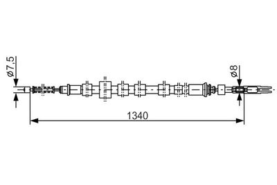 1987477020 BOSCH Тросик, cтояночный тормоз