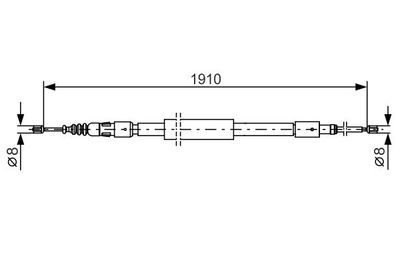 1987482318 BOSCH Тросик, cтояночный тормоз