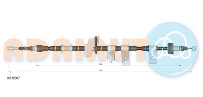 090207 ADRIAUTO Тросик, cтояночный тормоз