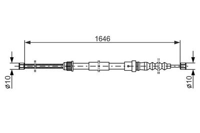 1987477469 BOSCH Тросик, cтояночный тормоз