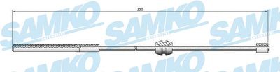 C0558B SAMKO Тросик, cтояночный тормоз