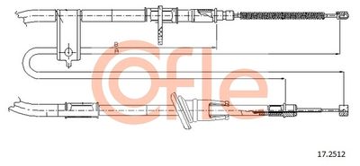 172512 COFLE Тросик, cтояночный тормоз