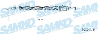 C0543B SAMKO Тросик, cтояночный тормоз