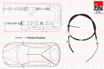 FBC0152 FAI AutoParts Тросик, cтояночный тормоз