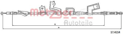 174214 METZGER Тросик, cтояночный тормоз