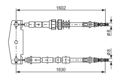 1987477232 BOSCH Тросик, cтояночный тормоз