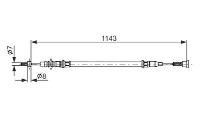 1987482139 BOSCH Тросик, cтояночный тормоз