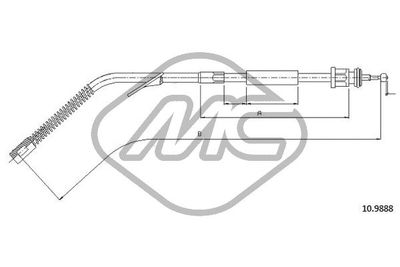 81006 Metalcaucho Тросик, cтояночный тормоз