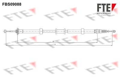 FBS09088 FTE Тросик, cтояночный тормоз