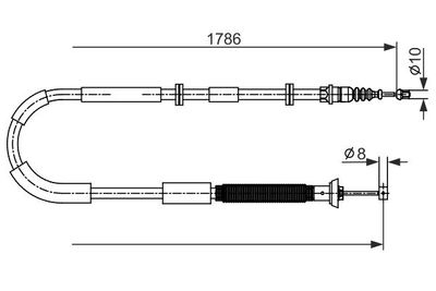 1987482589 BOSCH Тросик, cтояночный тормоз