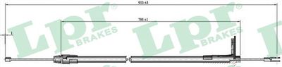 C0425B LPR Тросик, cтояночный тормоз