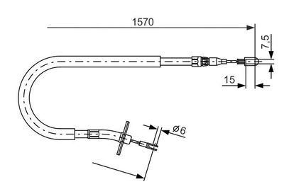 1987477860 BOSCH Тросик, cтояночный тормоз