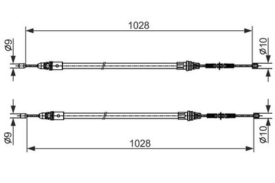 1987482423 BOSCH Тросик, cтояночный тормоз