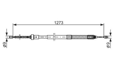 1987482308 BOSCH Тросик, cтояночный тормоз