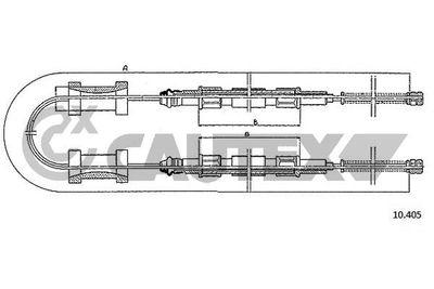 765963 CAUTEX Тросик, cтояночный тормоз