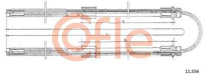 11556 COFLE Тросик, cтояночный тормоз