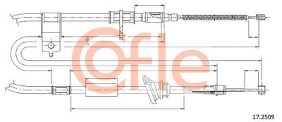 172509 COFLE Тросик, cтояночный тормоз