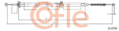 120728 COFLE Тросик, cтояночный тормоз