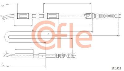 171425 COFLE Тросик, cтояночный тормоз