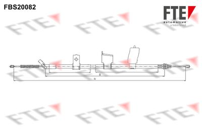 FBS20082 FTE Тросик, cтояночный тормоз