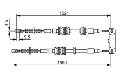 1987477769 BOSCH Тросик, cтояночный тормоз