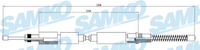 C0619B SAMKO Тросик, cтояночный тормоз